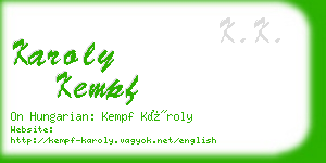 karoly kempf business card